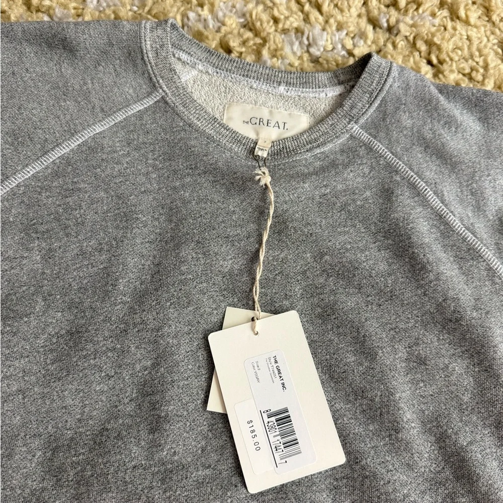 The Great Shrunken Sweatshirt in Varsity Grey - Picture 4 of 8